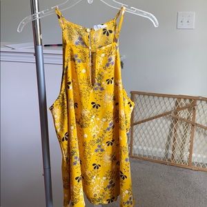 Floral Keyhole Tank Top